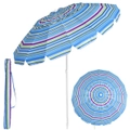 Costway 2.45M Outdoor Beach Umbrella Potable Tilting Sun Shade Parasol Shelter Canopy Oxford Fabric Garden Patio
