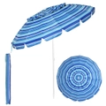Costway 2.45M Outdoor Beach Umbrella Potable Tilting Sun Shade Parasol Shelter Canopy Oxford Fabric Garden Patio Picnic