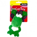 Green Jumping Frog 14.5cm Plush Cat & Kitten Toy by Pet One