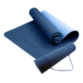 TPE Yoga Exercise Mat Home Gym Pilates Floor Fitness 8mm Thick - Dark Blue