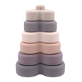 Playground by Living Textiles - Silicone Stacking Tower - Heart