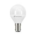 Verbatim LED Fancy Round Mini-Classic Frosted 5W 3000K Dimmable BA15d