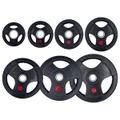 Rubber Tri-grip Weight Plates Type-O Pairs Gym Weightlifting Olympic Fitness