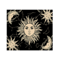 T08 150*130cm Fantasy Sun and Moon Tapestry Yellow Sun Tapestry for Bedroom and Living Room Psychedelic Tapestry Decoration