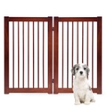 Costway Foldable 2 Panel Pet Security Gate Retractable Dog Fence Safety Stair Barrier Baby