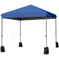Costway 2.4x2.4m Outdoor Instant Up Gazebo Folding Tent Party Camping BBQ Marquee Canopy Patio Yard Blue