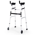 Costway Foldable Walking Frame Adjustable Mobility Rollator Walker Aids Elderly Seniors