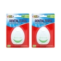2x Oral Dental Floss Fusion 110m Mint Wax Nylon with See Through Window