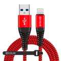 [1M+2M] ZUSLAB Nylon USB-A to Lightning Charging Cable Charger Cord for Apple iPad Mini 5 / Mini 4 / Mini 3 / Mini 2 / Mini - Red