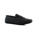Mens Zasel Breeze Suede Leather Casual Dark Grey Slip On Boat Deck Shoes