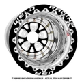 Weld Racing V-Series Racing Wheel Black/Polished Black SBL MT