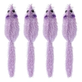 4x Paws & Claws 17cm Furry Long-Tail Catnip Mouse Interactive Toy for Cats Asst.