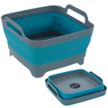 COLLAPSIBLE WASHING BASINS w/ DRAIN PLUG 10.5L [6 Pack] Folding Dish Basin Dish Tub Portable Space Saveing Kitchen Storage Tray Camping Wash Basin