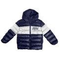 Ford Embroidered logo PUFFER Jacket Jumper Hoodie Blue & White