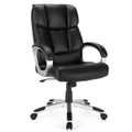 Costway Office Chair High Back Executive Seat PU Leather Armchair Computer Gaming Racer Work