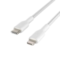 Belkin USB-C To Lightning Charge Cable 1m Braided White [CAA004BT1MWH]