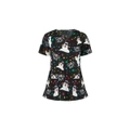 Women Christmas Printed Top with Pockets