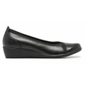 Grosby Mara Black Closed Toe Wedges Wedge Womens Work Casual Shoes Flats Ladies
