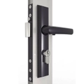 Security Screen Door Lock With Cylinders - Black