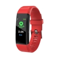 Sport Bracelet Watch Women Men LED Waterproof Smart Wrist Band Heart rate Blood Pressure Pedometer Clock For Android iOS - Red