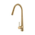 Pull Out Swivel Spout Kitchen Sink Mixer Tap Brushed Yellow Gold Vanity Laundry Faucet