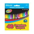 BAZIC CRAYONS [24 PACK] 48-Count Assorted Colours Drawing Colouring Crayon Set