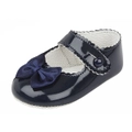 Baypods Pre-walker Shoes in Soft Patent Plain Front Bow