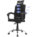 ADVWIN Ergonomic Office Chair High Back Mesh Study Chair Executive Computer Desk Seat with Headrest Black