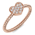 Angelina Heart Shaped Ring Embellished with SWAROVSKI crystals
