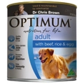Optimum All Breed Wet Adult Dog Food Beef & Rice 700g x 12