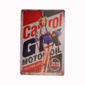 2x Tin Sign Castrol GTX Motor Oil Sprint Drink Bar Whisky Rustic Look