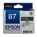 Epson 87 - UltraChrome Hi-Gloss2 - Photo Black Ink Cartridge [C13T087190]