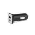 Moshi 36W QuikDuo Dual Quick Charge USB-A/USB-C Cigarette Lighter Car Charger BK