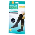 Miracle Anti-Fatigue Knee-High Compression Medical Socks Leg Support XL Black
