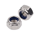 Nylon Lock Nut Hex 304 Stainless Steel Metric Insert Locknut, M3, Assortment Kit for lock Flat Washers, Hexagon Inserted Screw Nuts Self-Lock