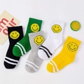 5 Pairs Kids Cartoon Print Socks Bears Smile Face