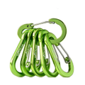CC1 Steel Small Carabiner Clips Outdoor Camping Multi Tool Fishing Acessories 12pcs - Green