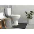Ardor Toggle Contoured 50x50cm Bath Mat Bathroom/Toilet Square Charcoal