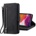 Zipper Leather Wallet Case for iPhone 13