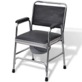 Commode Chair Steel Black vidaXL