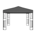 Gazebo 3x3m Anthracite Fabric Outdoor Canopy Party BBQ Picnic Tent