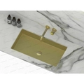 Burnished Brass gold undermount under mount basin sink hand made PVD Rectangle