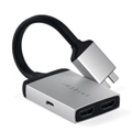 SATECHI Aluminium Type-C Dual HDMI Adapter -Silver ( Dual Display only supported [ST-TCDHAS]