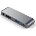 SATECHI Aluminium Space Gray Type-C Mobile Pro Hub 4K HDMI, Type-C Power Delivery 3.0 [ST-TCMPHM]
