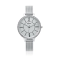 Eclipse 37mm Silver Tone Silver Dial Crystal Dress Watch