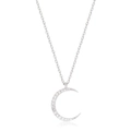 Sterling Silver 43-46cm Crescent Necklace