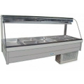 Roband Curved Glass Refrigerated Display Bar, 10 pans