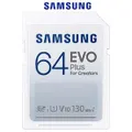 SD Card Samsung 64GB EVO Plus SDXC Class 10 V30 DSLR Video Camera Memory 130MB/s