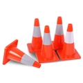 Costway 5PCS Traffic Cones 18" Slim Fluorescent Reflective Road Safety Parking Cones