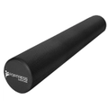 Fortress Round Foam Roller (90x15cm) w/ Exercise Chart - Black